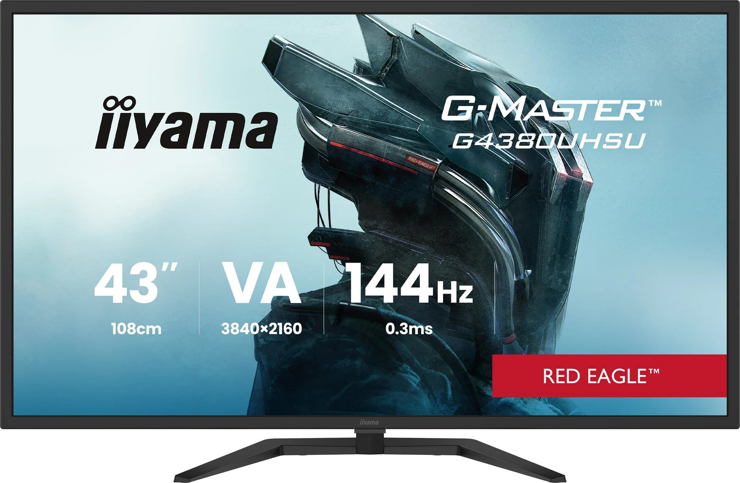 Iiyama G-MASTER Red Eagle G4380UHSU-B2 43" 4K 144Hz Gaming Monitor
