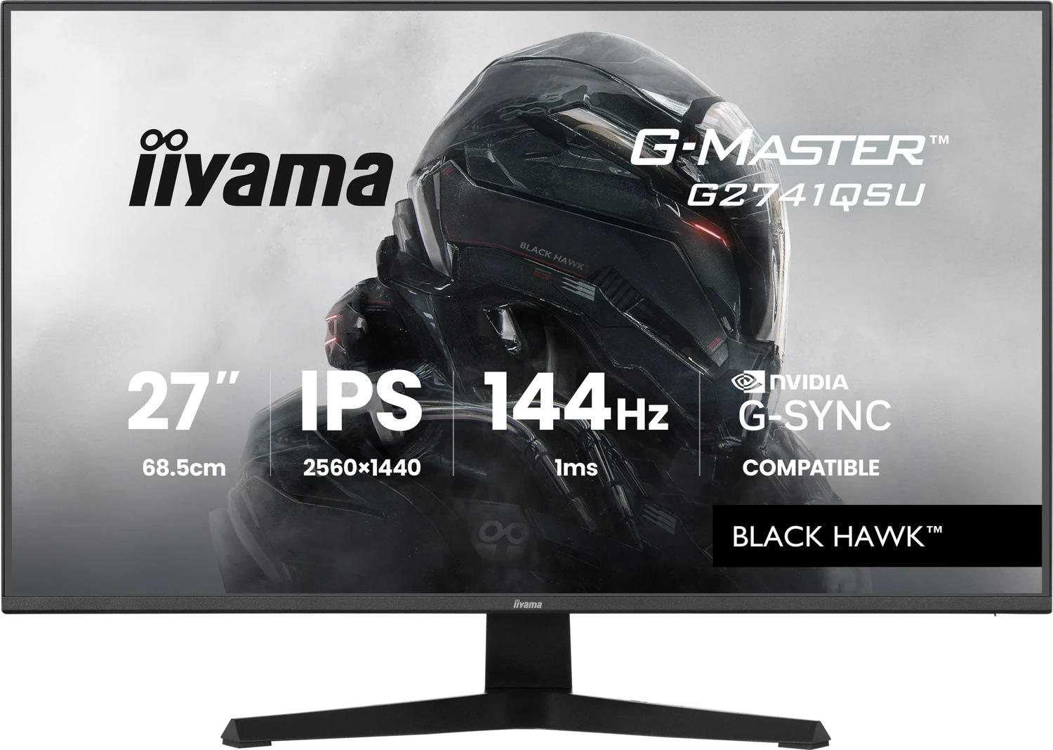 iiyama G-Master Black Hawk G2741QSU-B1 27" WQHD 144Hz Gaming Monitor