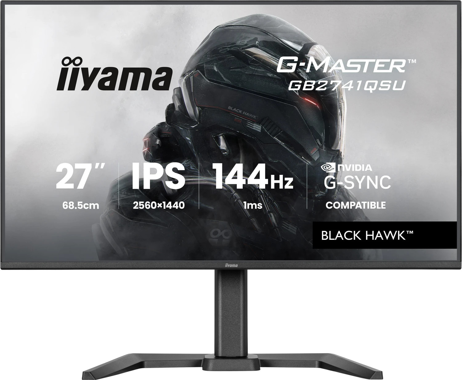 iiyama G-Master Black Hawk GB2741QSU-B1 27" WQHD 144Hz Gaming Monitor