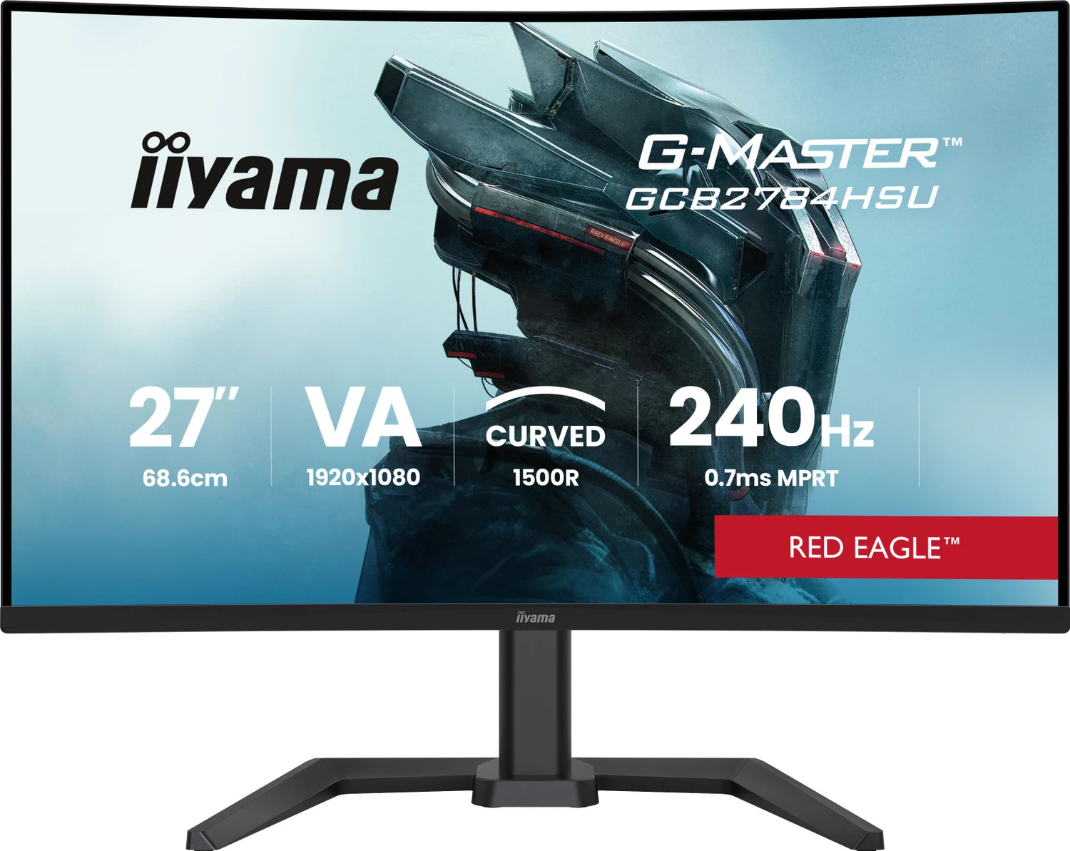 Iiyama G-Master Red Eagle GCB2784HSU-B1 27" FHD 240Hz Curved Gaming Monitor